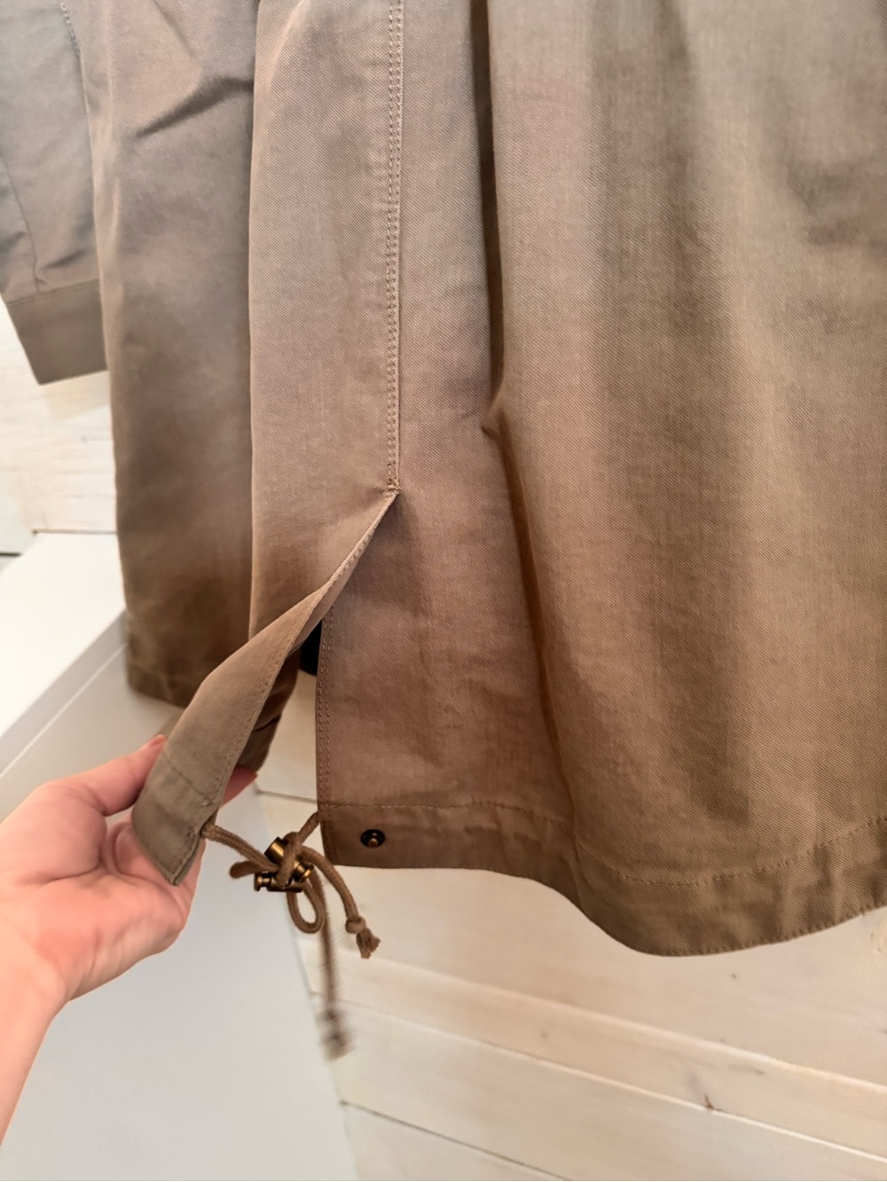 Comptoir des Cotonniers Classic Green Khaki Trench Coat - Picture 6 of 6